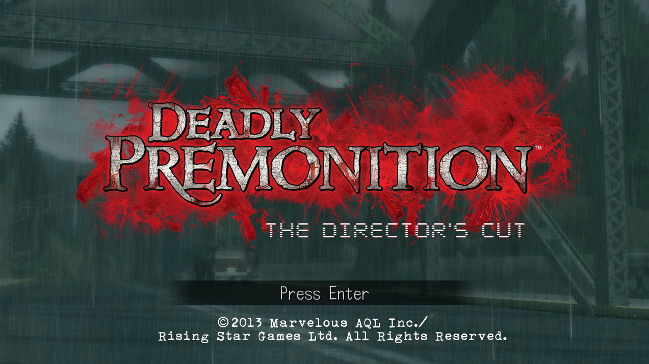 Deadly Premonition Title Screen
